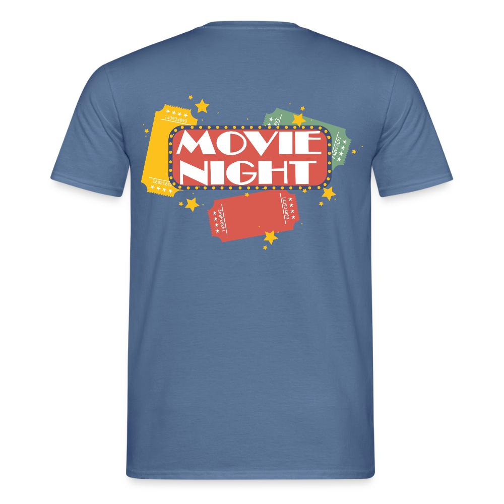 Männer T-Shirt Movie Night - Taubenblau