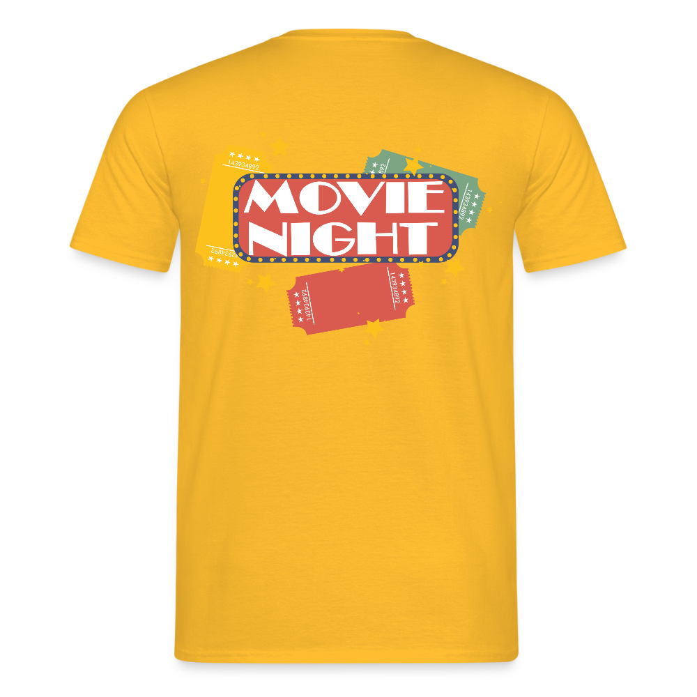 Männer T-Shirt Movie Night - Gelb