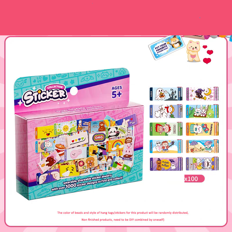 DIY handmade bead bracelet stickers for children, girl toy bracelets