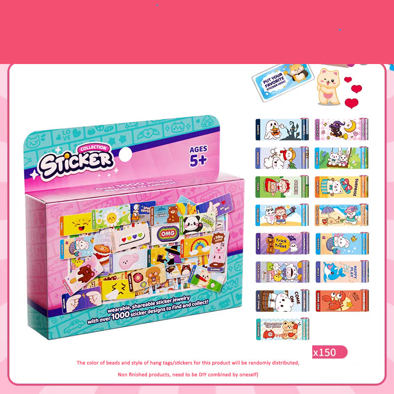 DIY handmade bead bracelet stickers for children, girl toy bracelets