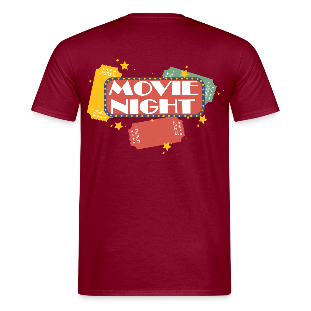 Männer T-Shirt Movie Night - Ziegelrot