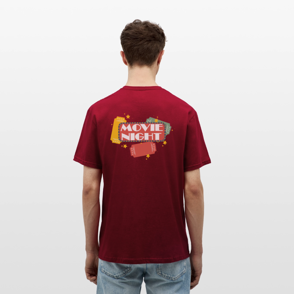 Männer T-Shirt Movie Night - Ziegelrot