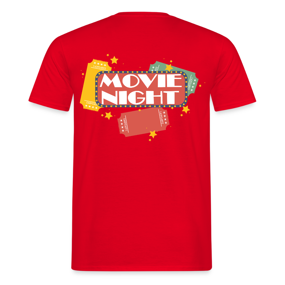 Männer T-Shirt Movie Night - Rot