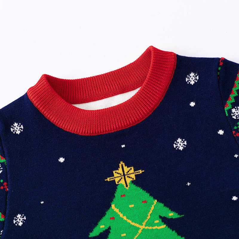 Christmas cartoon Santa Claus baby base pullover sweater