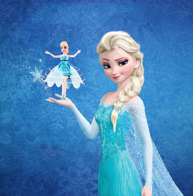 Frozen Princess Elsa Flying Little Fairy Hand Sensor Flying Vehicle Suspended Girl Children's Toy