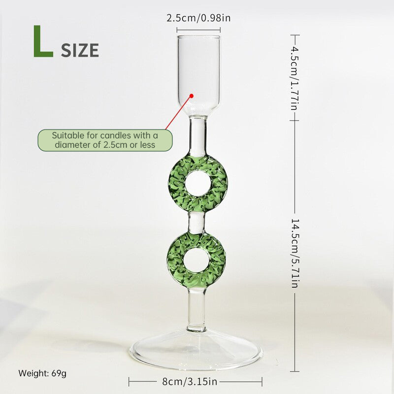 Nordic Borosilicate Glass Candle Holder, Christmas Tree Tabletop Decor for Home