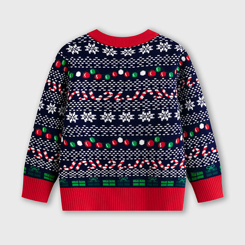 Children's cartoon Christmas dinosaur pullover sweater