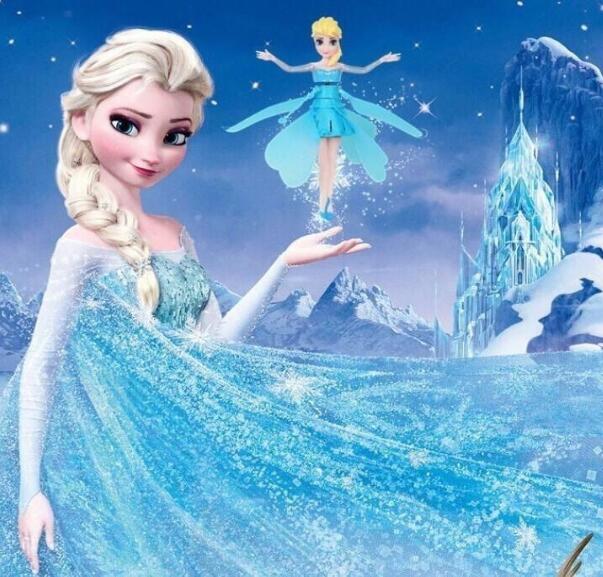 Frozen Princess Elsa Flying Little Fairy Hand Sensor Flying Vehicle Suspended Girl Children's Toy