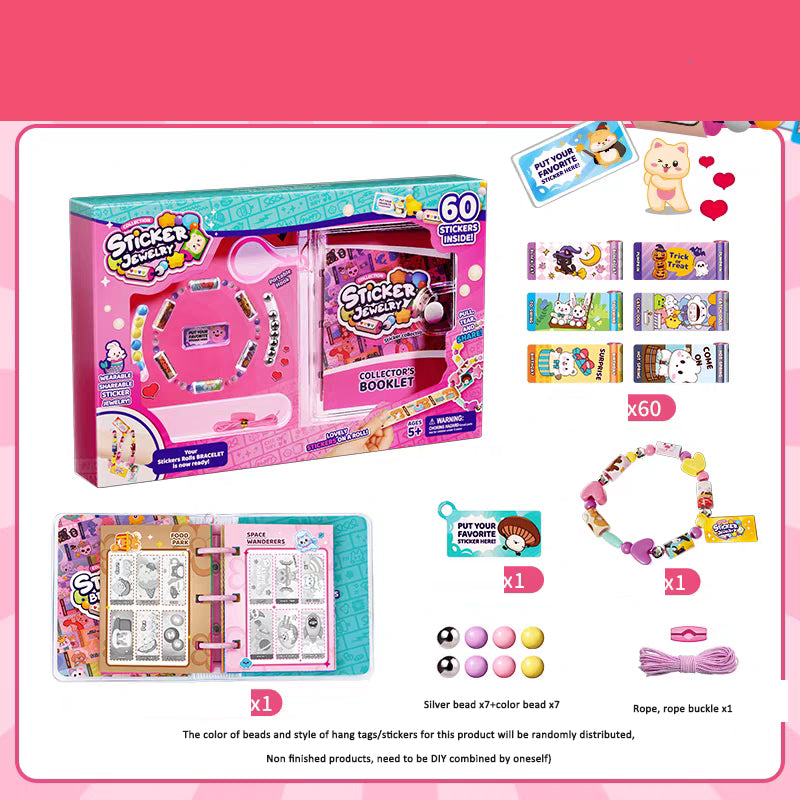 DIY handmade bead bracelet stickers for children, girl toy bracelets